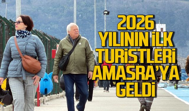 2026 yılının ilk turistleri Amasra'ya geldi