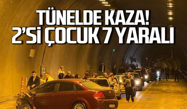 Tünel girişinde kaza... 2'si çocuk 7 yaralı