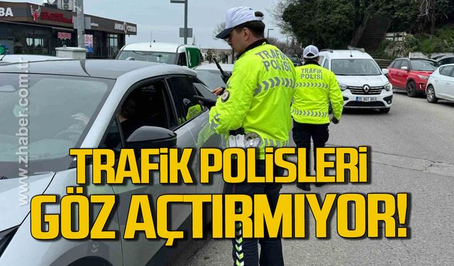 Zonguldak’ta trafik polislerinden denetim