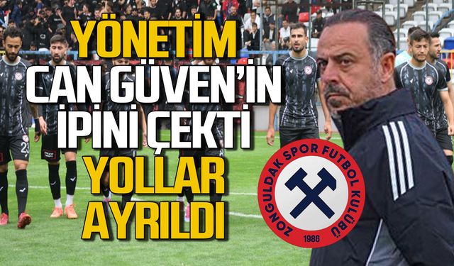 Zonguldakspor yönetimi Can Güven'in ipini çekti: Güven gönderildi!