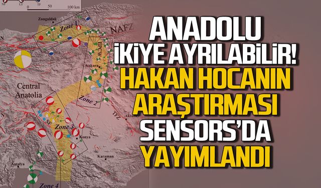 Anadolu ikiye ayrılabilir. Hakan hocanın araştırması sensors'da yayımlandı