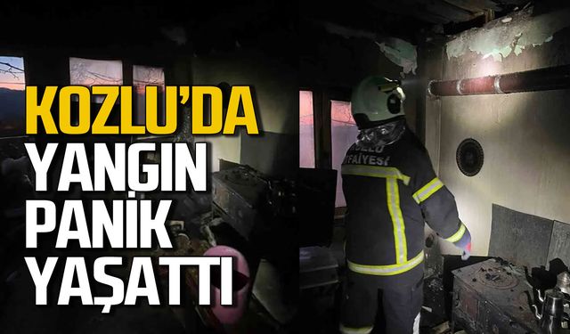 Kozlu'da çıkan yangın büyük panik yaşattı