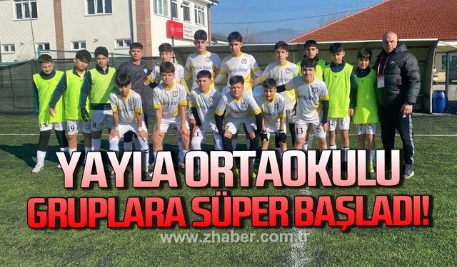 Zonguldak Yayla Ortaokulu gruplara süper başladı