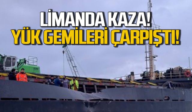 Bartın Limanı'nda kuru yük gemileri çarpıştı