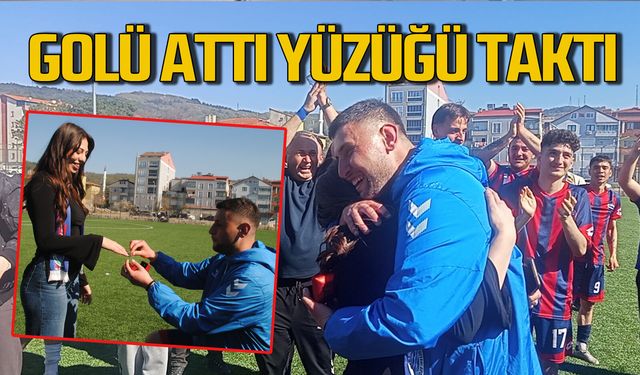 Çifte mutluluk: Önce gol attı, sonra evlilik teklifi etti!