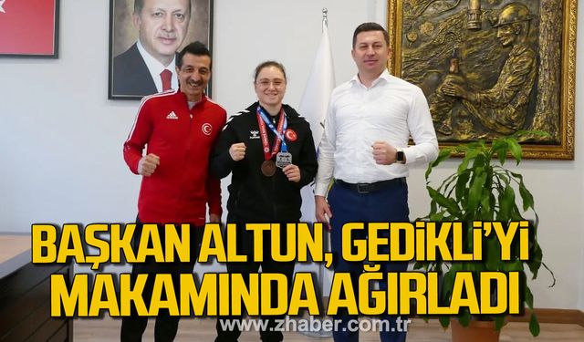 Kamil Altun, milli sporcu Zeynep Gedikli’yi makamında ağırladı