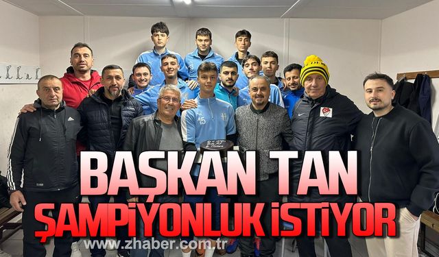 Başkan Uğur Tan şampiyonluk istiyor.