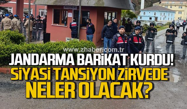 Zonguldak İl Genel Meclisi'nde siyasi tansiyon zirvede. Jandarma barikat kurdu