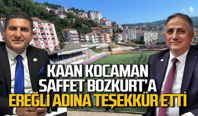 Kulüp Başkanı Kaan Kocaman Saffet Bozkurt'a Ereğli adına teşekkür etti