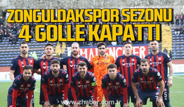 Zonguldaspor sezonu 4 golle kapattı