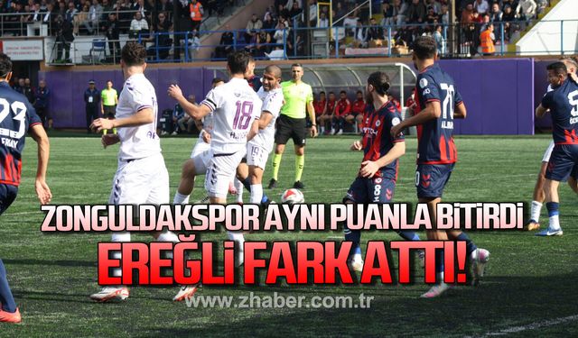 Zonguldakspor aynı puanla bitirdi, Ereğli fark yarattı