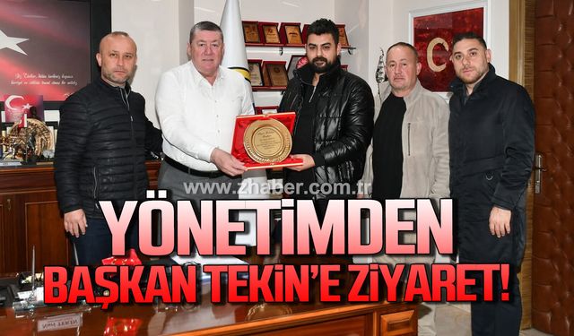 Alaplı Belediyespor yönetimi, Başkan Nuri Tekin'i ziyaret etti