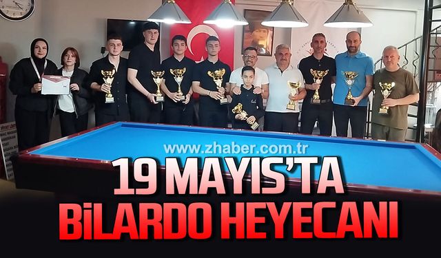 Zonguldak'ta 19 Mayıs Bilardo turnuvası düzenledi