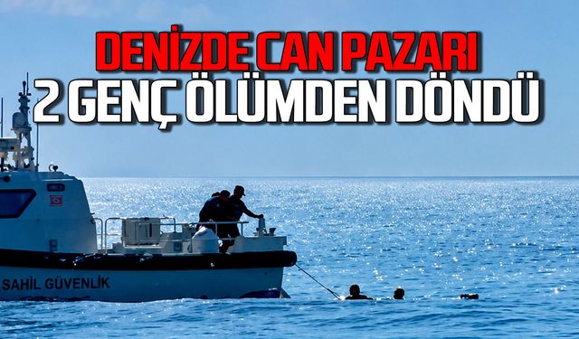 İnkum'da can pazarı... 2 genç ölümden döndü