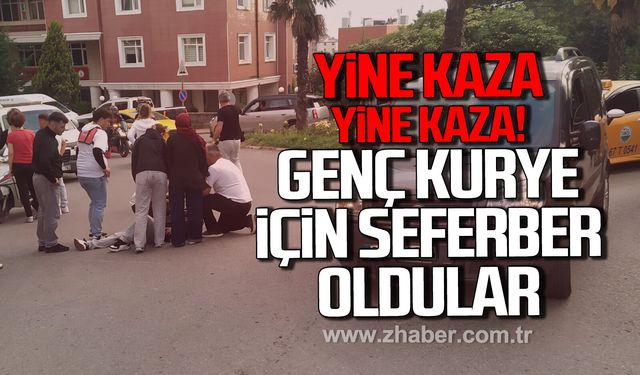 Yine kaza yine kaza. Genç Kurye içi seferber oldular
