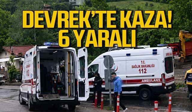 Devrek'te kaza 6 kişi yaralandı
