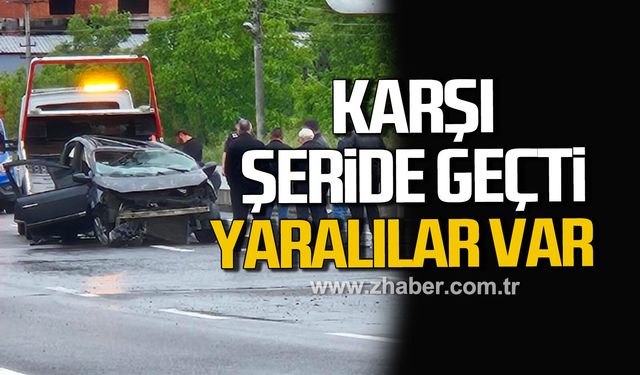 Çaydeğirmeni’nde kaza: Araç karşı şeride geçti