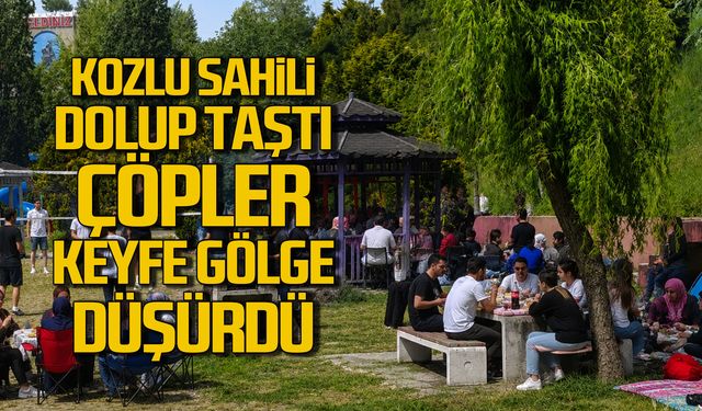 Kozlu Sahili doldu taştı... Çöpler doldu taştı