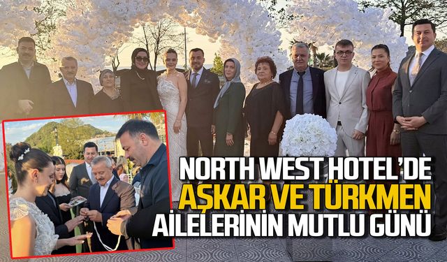 Aşkar ve Türkmen ailelerinin evlatları North West Hotel'de nişanlandı