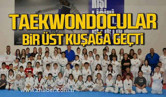 Zonguldak'ta Taekwondocular bir üst kuşağa geçti.