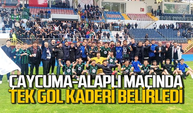 Çaycuma-Alaplı maçında tek gol atıldı: Maç sonunda büyük sevinç