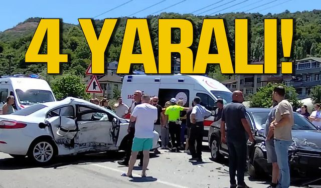 Bartın-İnkumu yolunda kaza... 4 yaralı
