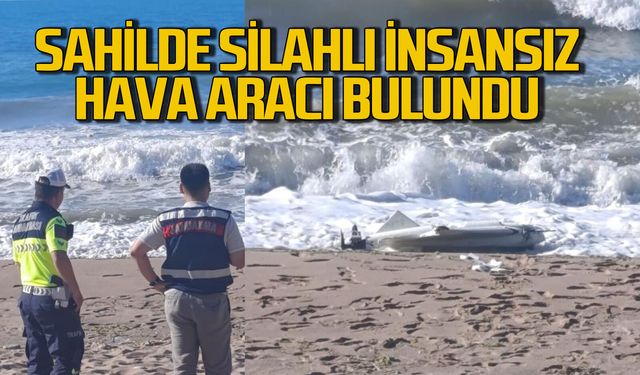 Plajda silahlı insansız hava aracı bulundu