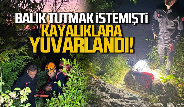 Kozlu'da kayalıklarda düşen balıkçı yaralandı