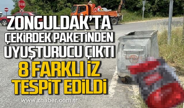 Zonguldak'ta çekirdek paketinden uyuşturucu çıktı.