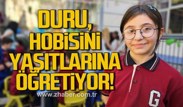 Ortaokul öğrencisi Duru, hobisini yaşıtlarına öğretiyor