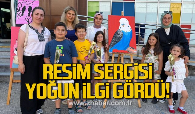 Kilimli Gençlik Merkezi'nde yıl sonu resim sergisi yoğun ilgi gördü