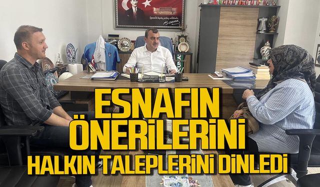 Ahmet Çolakoğlu, esnafın önerilerini,halkın taleplerini dinledi