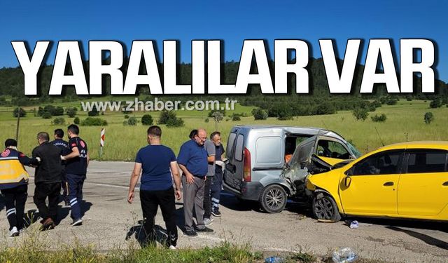 Karabük'te taksi ile hafif ticari araç çarpıştı. Yaralılar var.