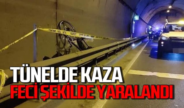 Tünelde feci şekilde yaralandı!