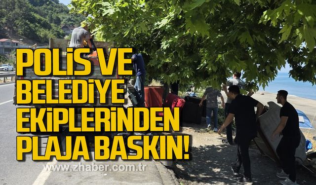 Kdz. Ereğli'deki plajdaki çadır ve barakalar kaldırıldı
