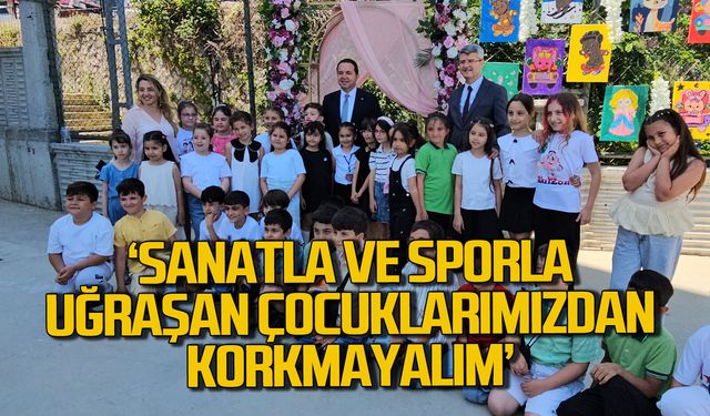 Keskin, "Sanatla ve sporla uğraşan öğrencilerimiz kötü alışkanlıklardan uzak dururlar"