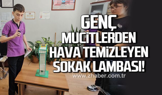 Ortaokul öğrencilerinden nefes aldıran proje; hava kirliliğine çözüm sokak lambası