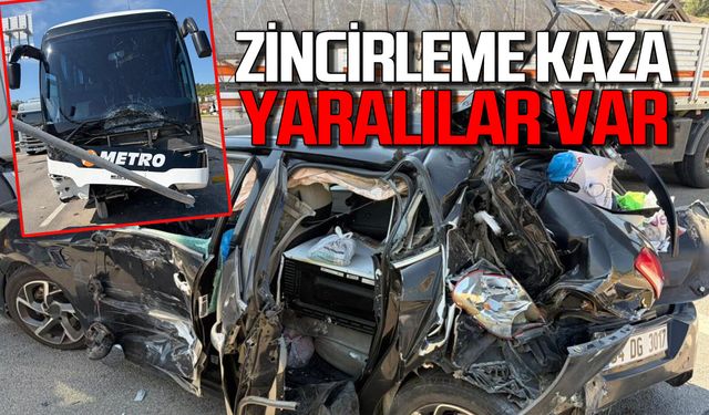 Zincirleme trafik kazası: Yaralılar var