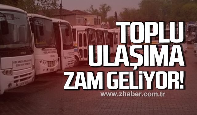 Kdz. Ereğli'de toplu ulaşıma zam geliyor
