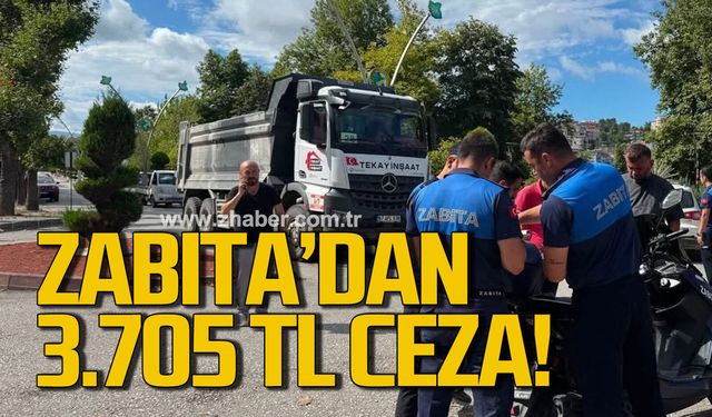 Alaplı’da brandasız kamyonlara 3.705 TL ceza