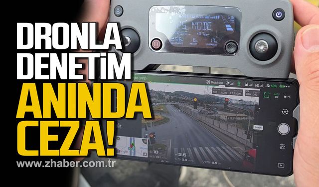 Karadeniz Ereğli'de bir ilk: Trafikte denetim dron ile yapıldı