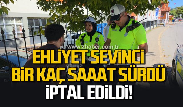 Ehliyet sevinci birkaç saat sürdü: Yayaya yol vermeyince iptal edildi