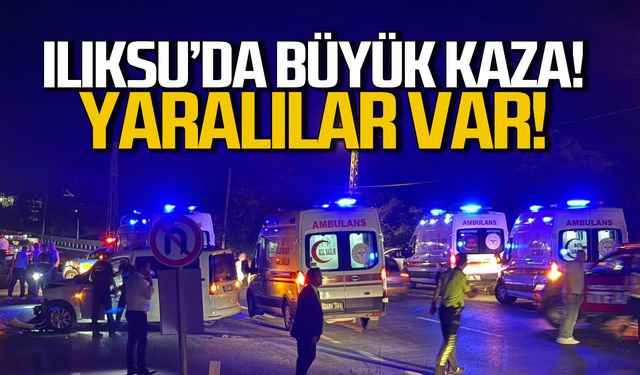 Ilıksu'da büyük kaza... Çok sayıda yaralı var
