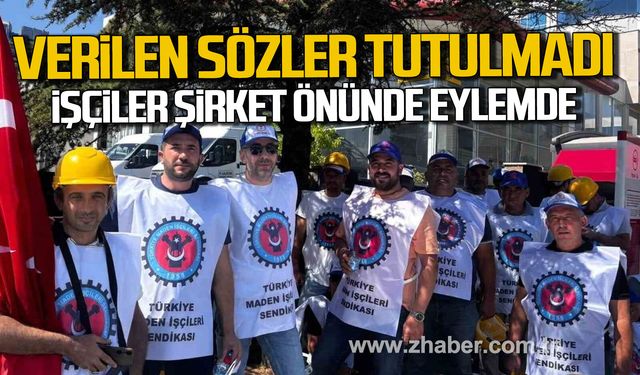 Doruk Madencilik işçileri eylemde. Verilen sözler tutulmadı.