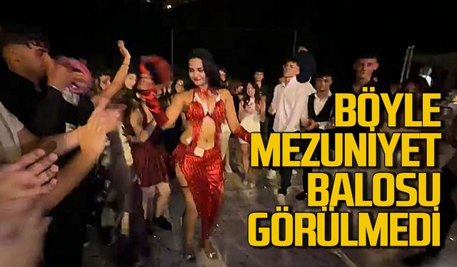 Mehmet Çelikel Lisesi mezuniyet törenine dansöz damga vurdu