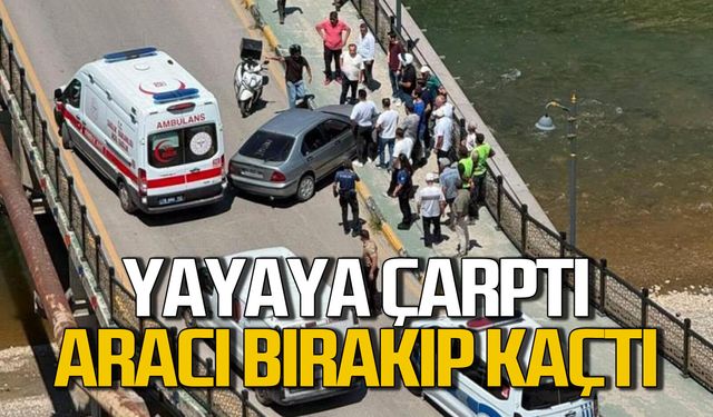 Yayaya çarpan sürücü otomobilini bırakıp kaçtı