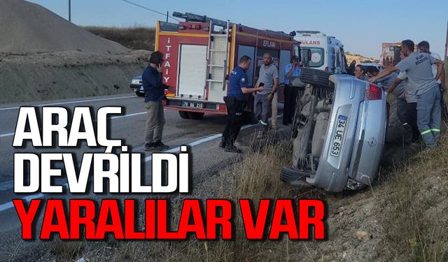 Kontrolden çıkan araç takla attı: Yaralılar var