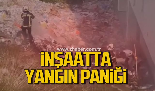 Kozlu’da İnşaat yangını paniğe neden oldu
