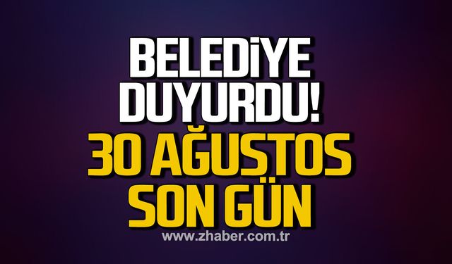 Devrek Belediyesi’nden stand esnafına uyarı. 30 Ağustos son gün