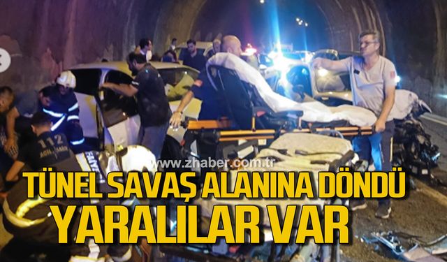 Değirmenağzı Tünelinde kaza.Yaralılar var
